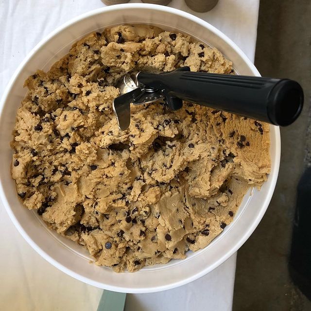 A Haute cookie chocolate chip cookie dough for National Chocolate chip cookie day