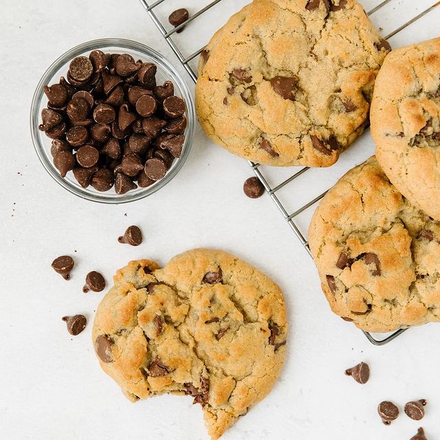 Soft baked chocolate cookies from kookie Kartel for National Chocolate Chip day