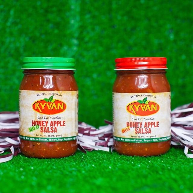 Black owned Kyvan Honey Apple Salsa for your Black owned game day