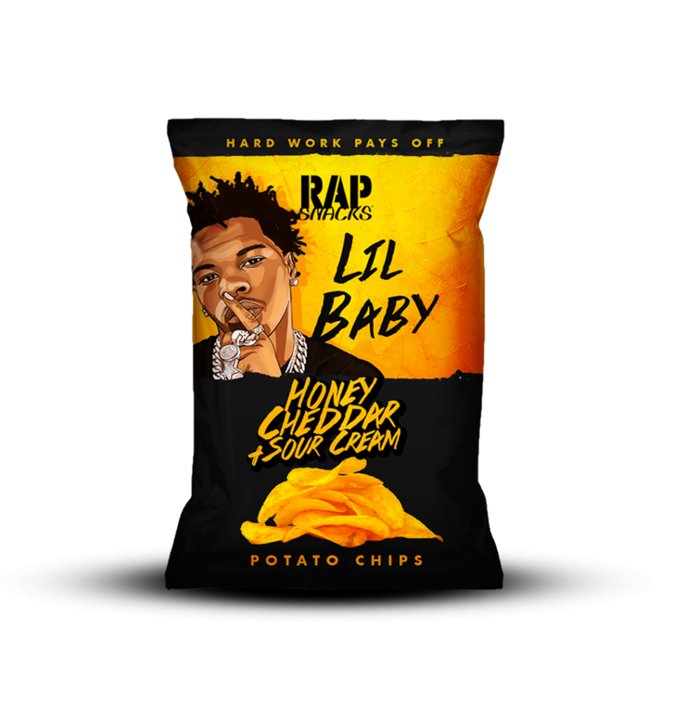 Rap Chips Lil Baby honey Cheddar and sour cream flavor