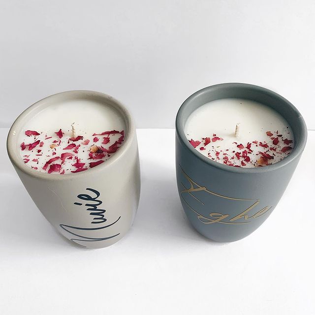 Ceramic candles from Au Aromatics