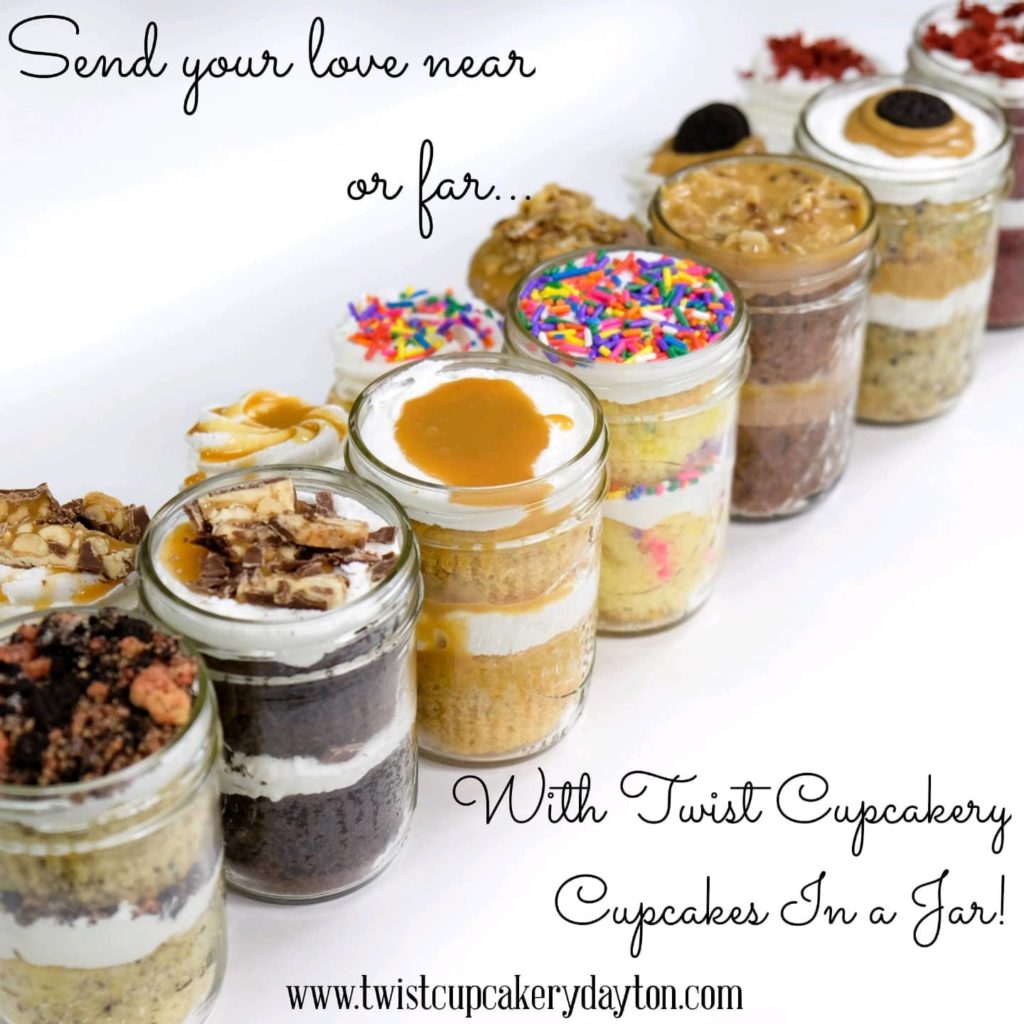 Twist Cupcakery cake jars for a holiday dessert