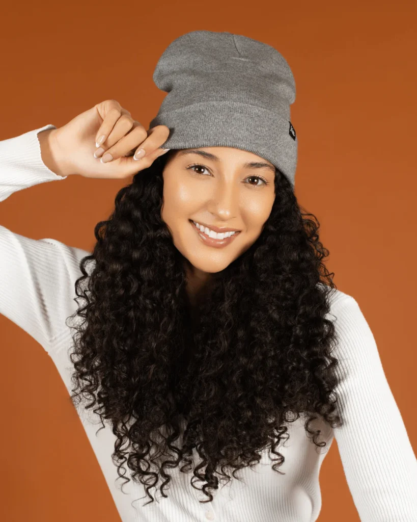 Grey Satin Lined Beanie from Kin Apparel