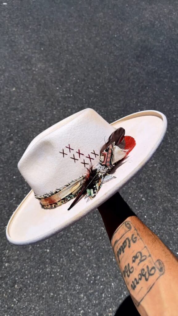 Custom fedora from black owned hat maker Lavish Blanc Charlotte, North Carolina