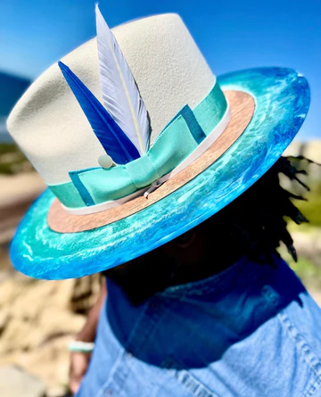 Wooden Brimmed Fedora from Dapper Renaissance black owned business from San Diego