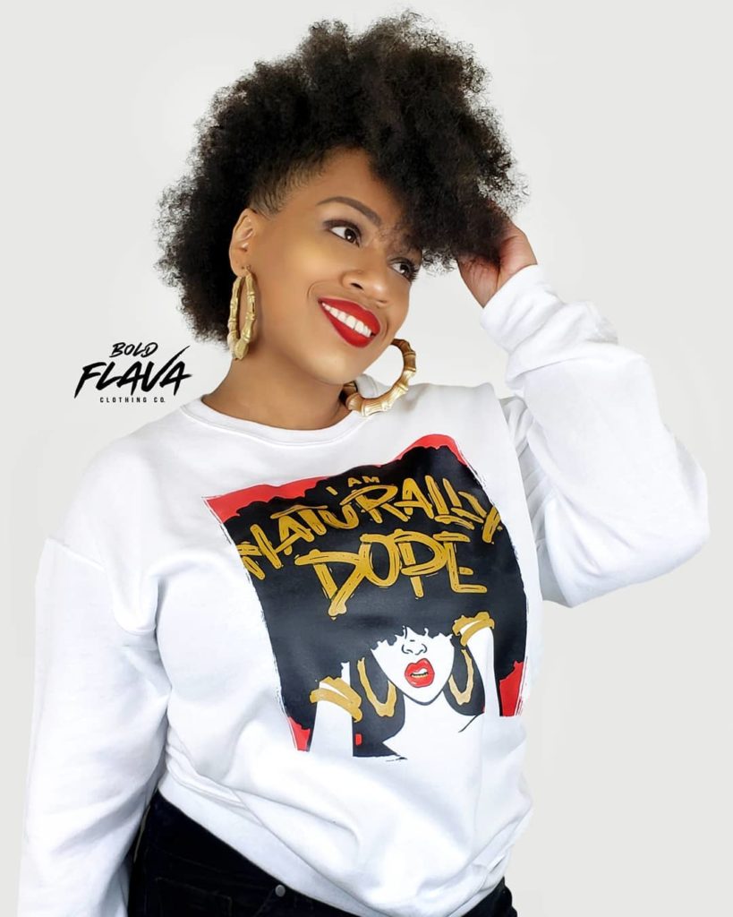 Black owned Bold Flava Clothing Naturally Dope Sweatshirt