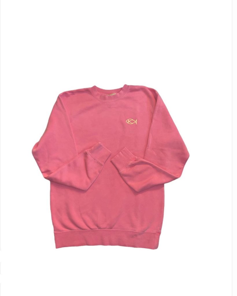 Rose Pink Fishscale Sweat Shirt