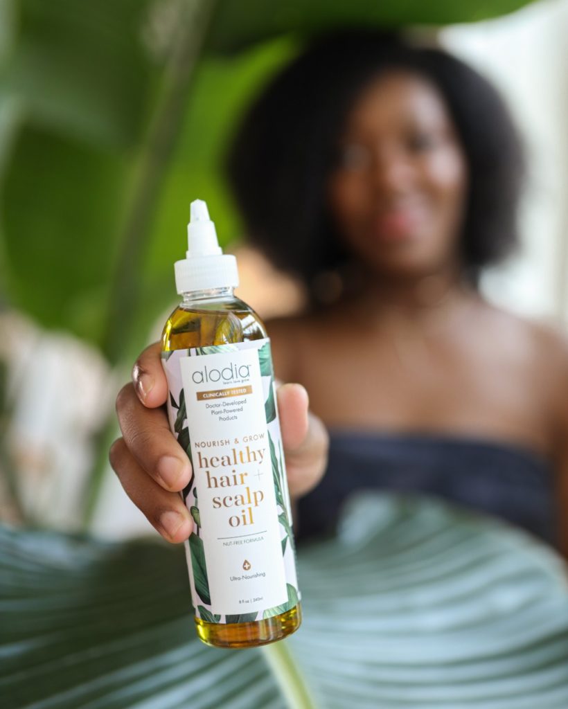 Healthy hair natural scalp oil from Alodia Hair Care