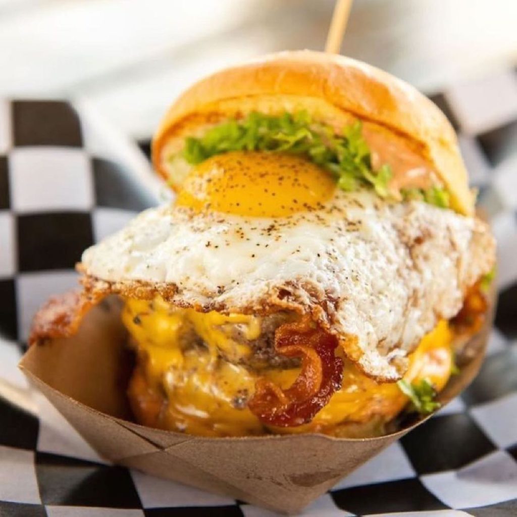 Bacon Cheeseburger with a fried egg from Al's Burger Shack in North Carolina