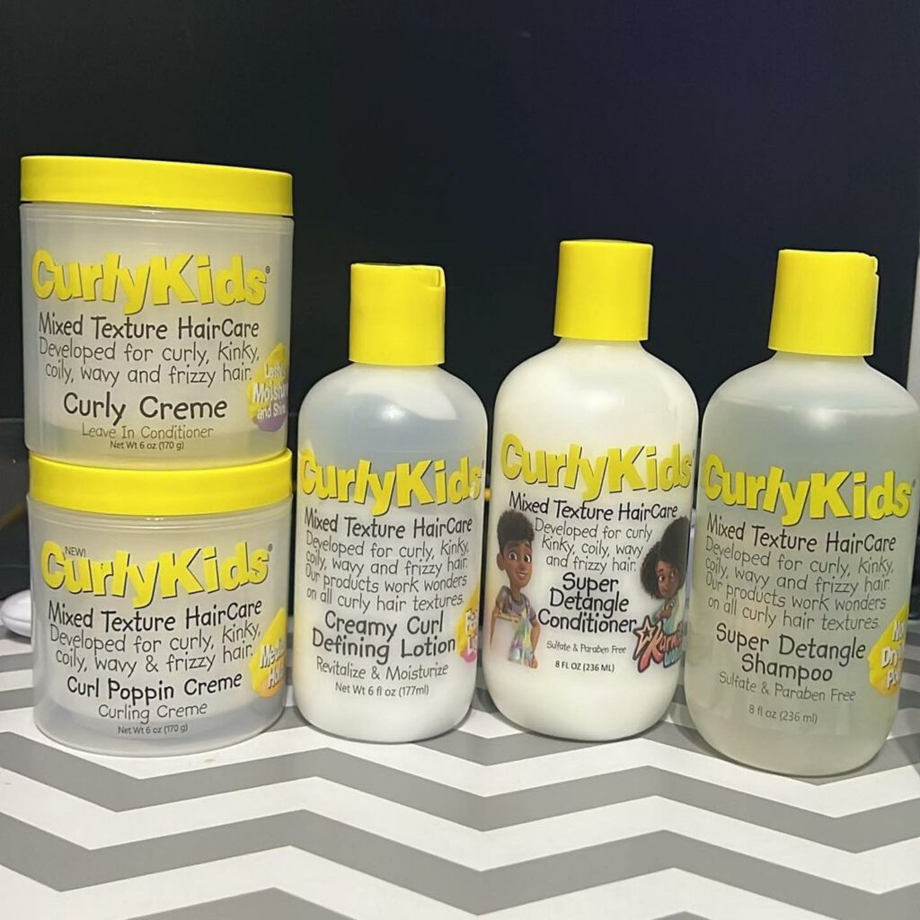 Curly kids natural hair care for mixed texture hair care