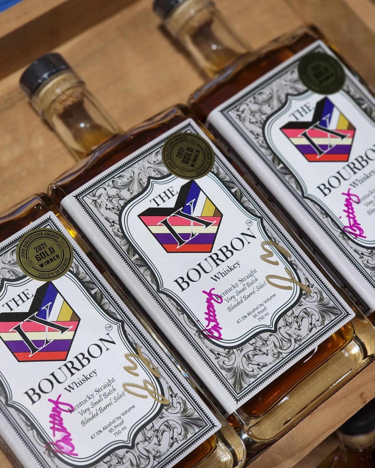 9 (brand) Bourbon bottles