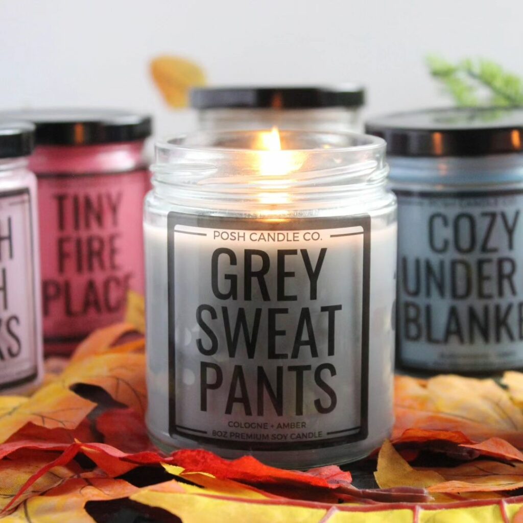 fall collection of candles for Posh Candle Co