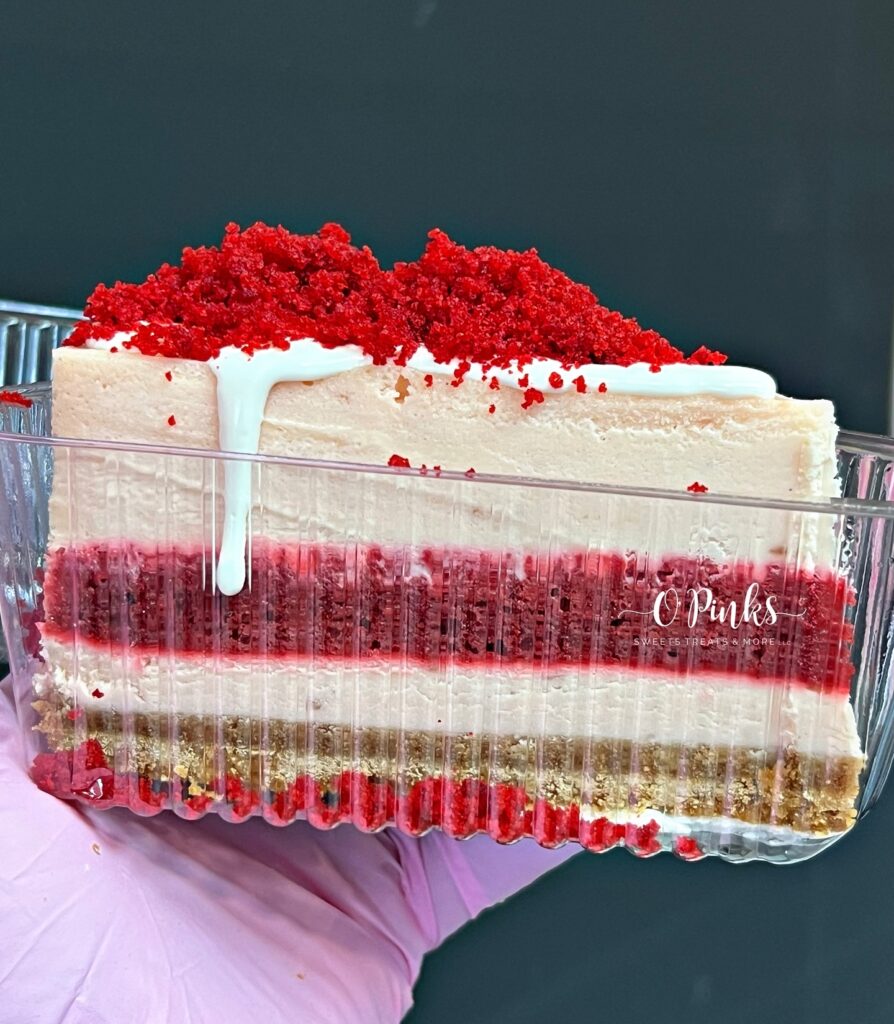 O'Pinks Cheesecakes red velvet cheesecake