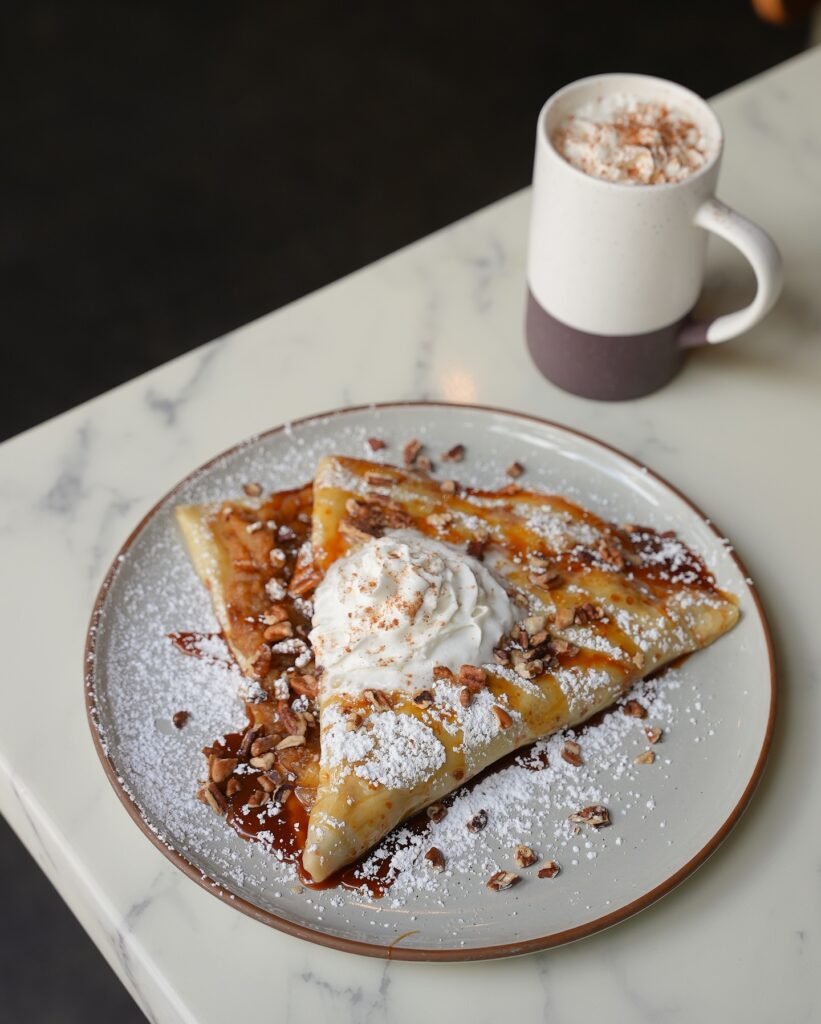 a crepe and latter from le Parfait Paris