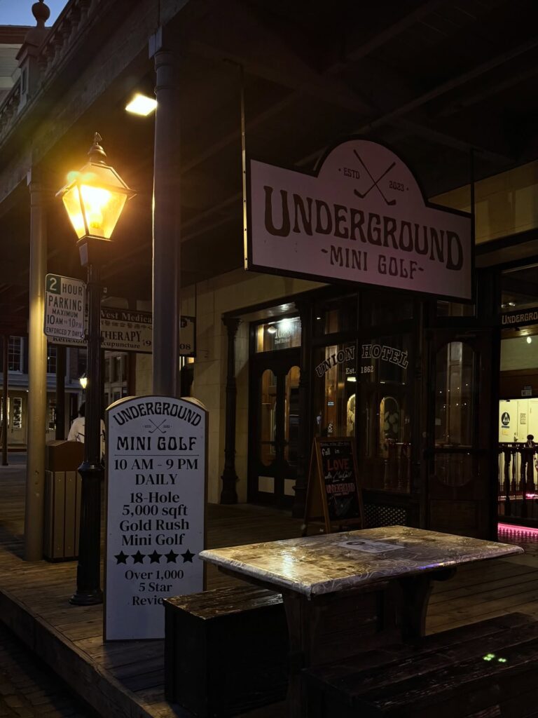 Underground Mini Golf a Black Owned attraction in Sacramento