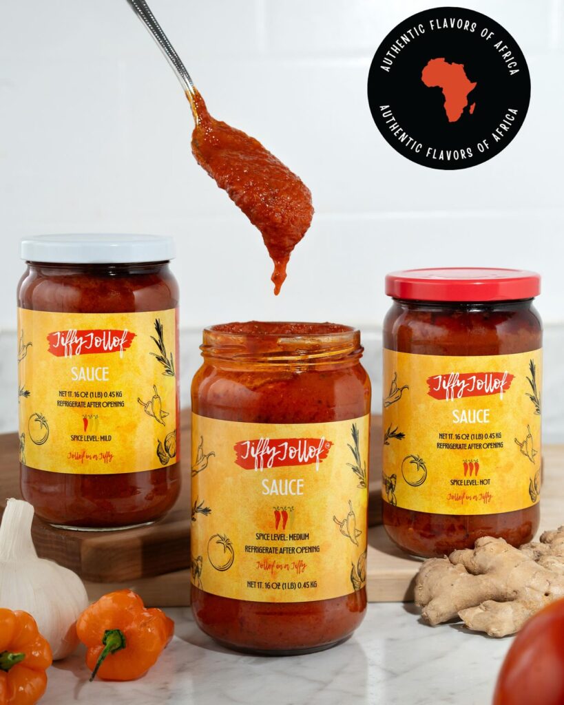 Jiffy Jollof jarred jollof rice sauce